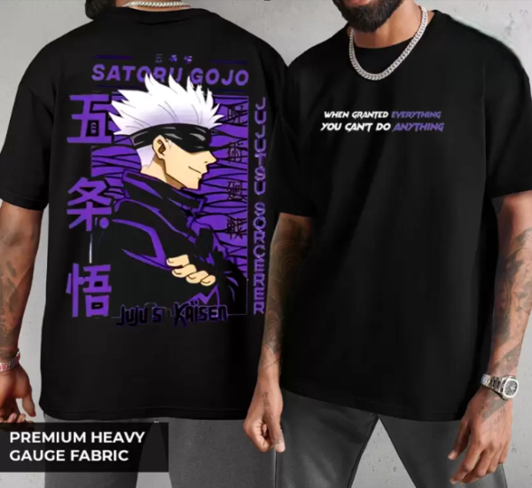 gojo saturo anime t shirt