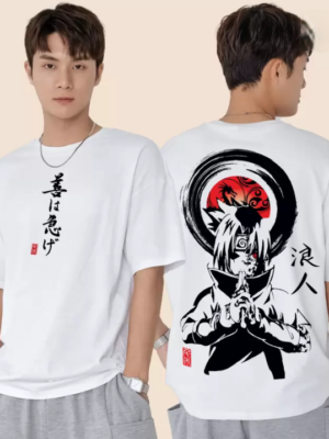 sasuke uchiha printed t shirt