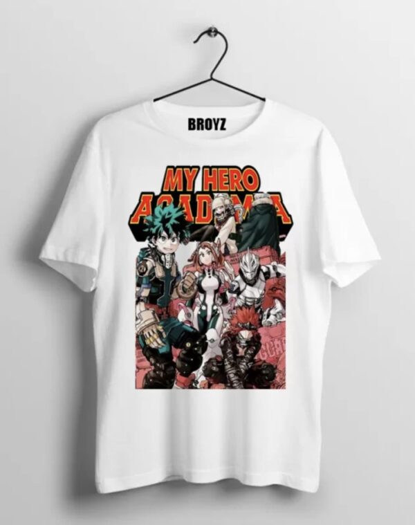anime printed t shirt my hero academy