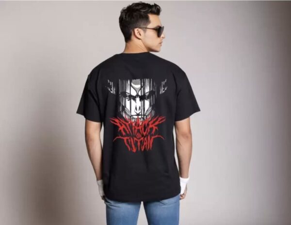 attack on titan printed t shirt