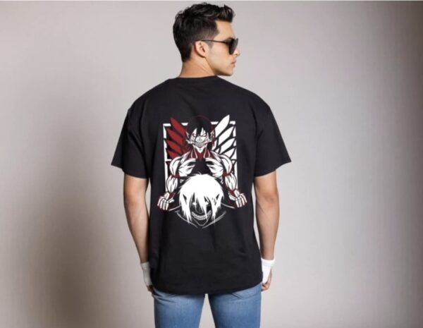 attack on titan printed t shirt