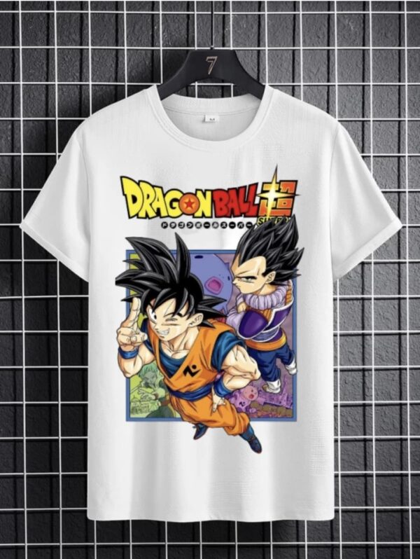 goku and vegeta printed t shirt