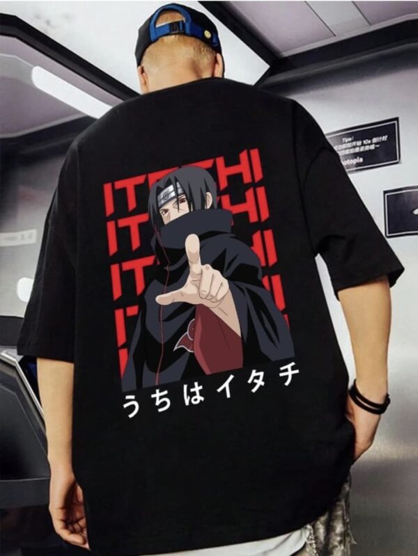 Itachi (Sharingan eyes) printed t shirt - Image 2
