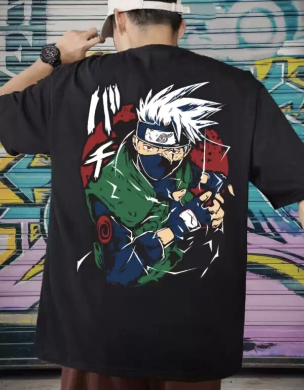 copy ninja kakashi printed t shirt - Image 2