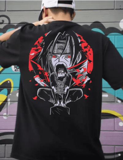 itachi anime printed t shirt