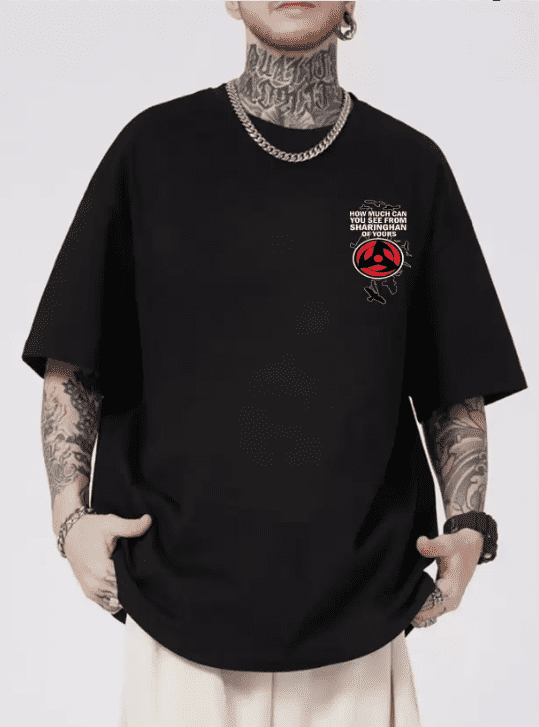 itachi uchiha shariangan anime printed t shirt - Image 2