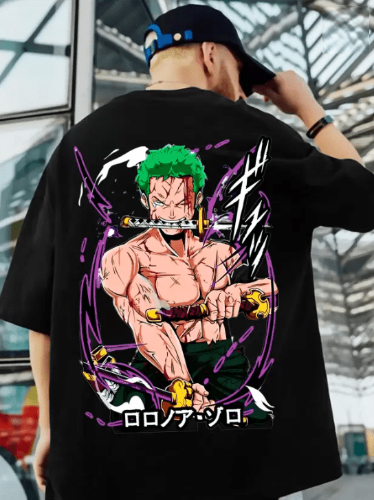 zoro anime printed t shirt(one piece)