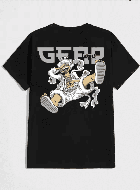 luffy (gear 5) anime printed t shirt