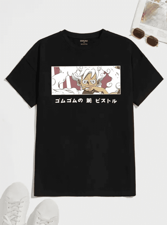 luffy (gear 5) anime printed t shirt - Image 2