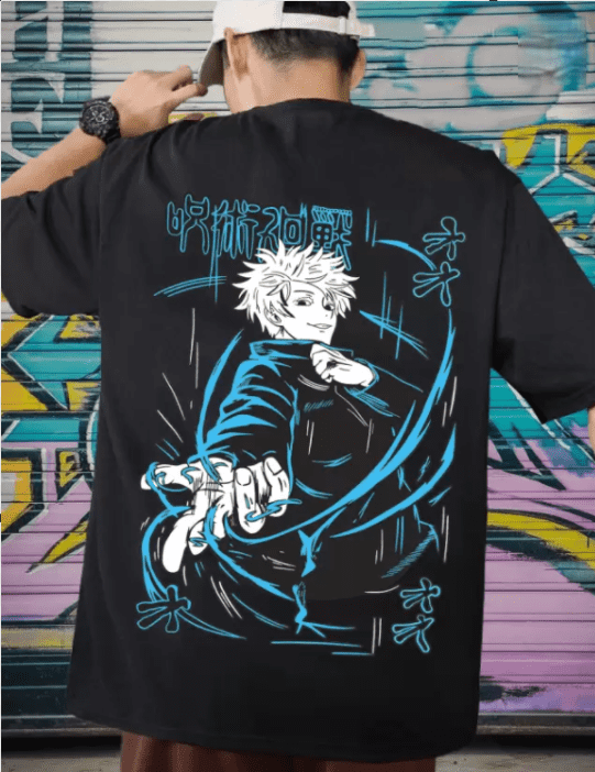 gojo saturo anime printed t shirt