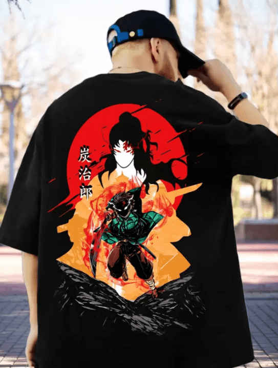 demon slayer anime printed t shirt