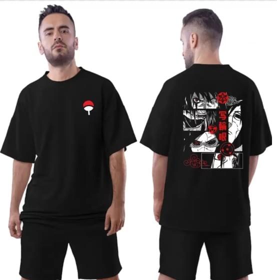 Uchiha logo printed anime t shirt - Image 2
