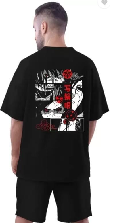 Uchiha logo printed anime t shirt - Image 3